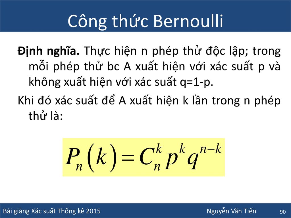 Công thức Bernoulli