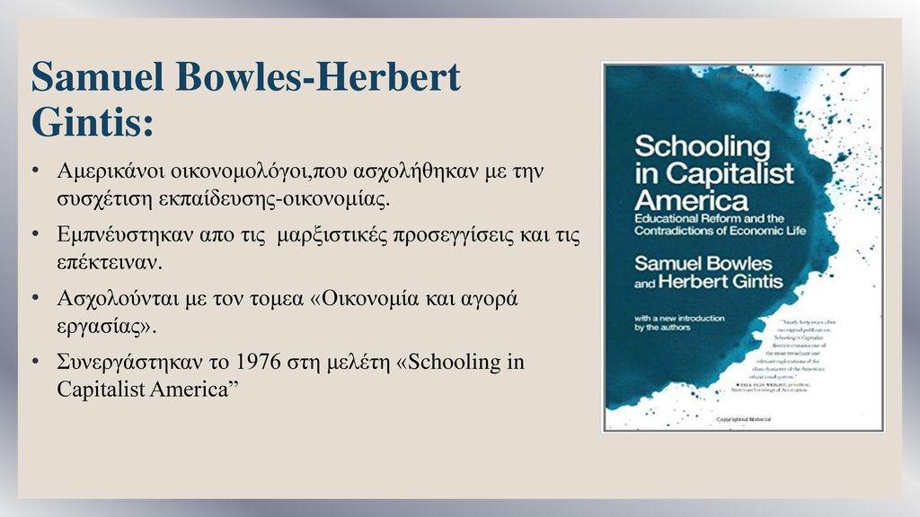 Samuel Bowles-Herbert Gintis: