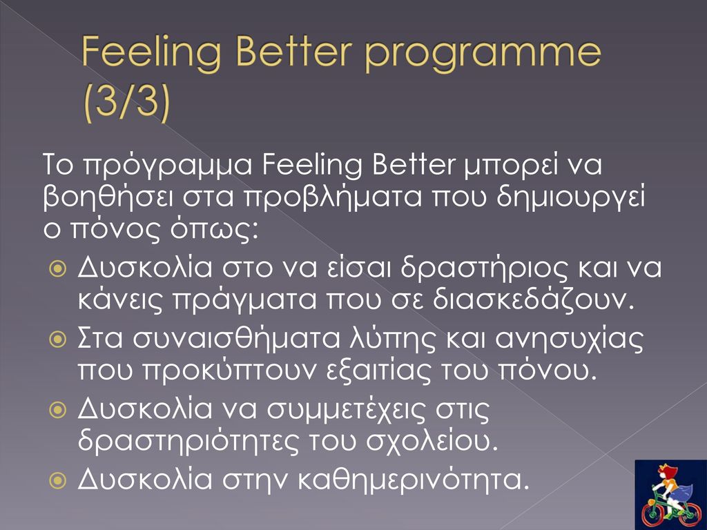 Feeling Better programme (3/3)