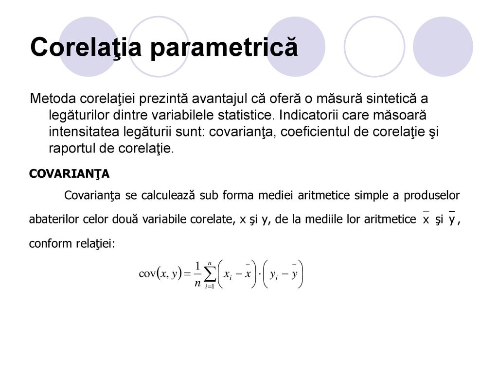 Corelaţia parametrică
