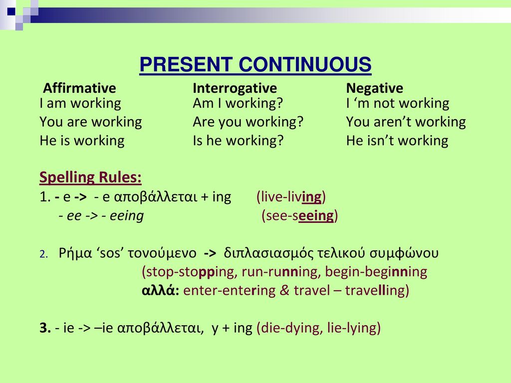 Глагол run в present continuous. Present Continuous affirmative. Present Continuous правило. Презент континиус affirmative. Present Continuous affirmative правило.