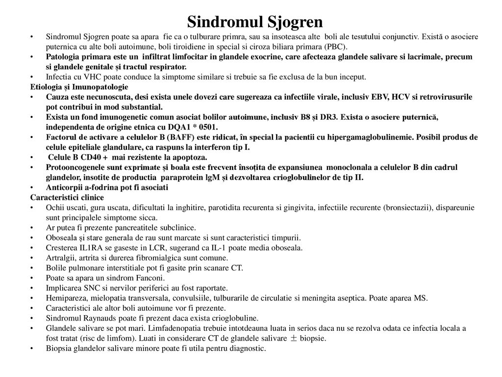 Sindromul Sjogren - toate caracteristicile unui tratament de succes