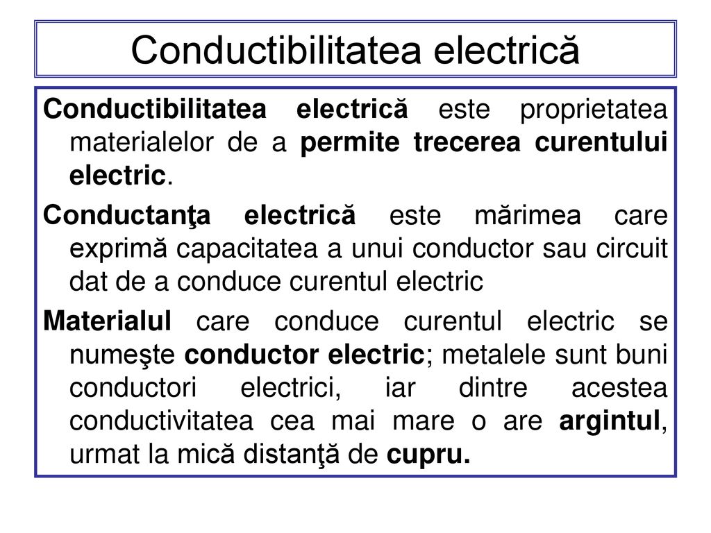Conductibilitatea electrică