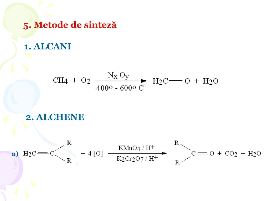 5. Metode de sinteză 1. ALCANI