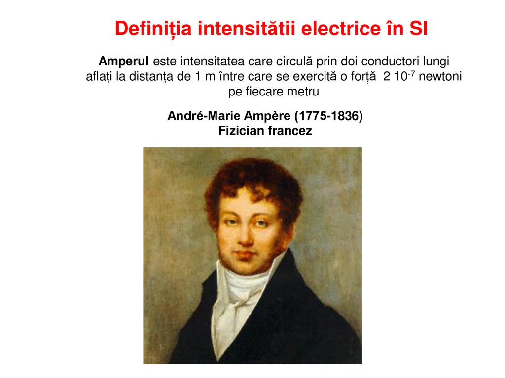 Definiția intensitătii electrice în SI