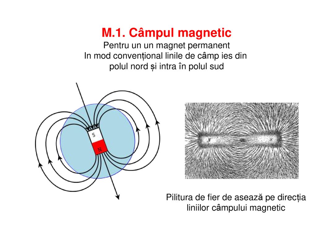 M.1. Câmpul magnetic Pentru un un magnet permanent