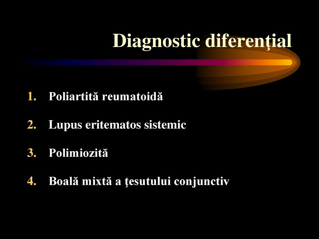 diagnosticul diferențial al bolii țesutului conjunctiv sistemic)