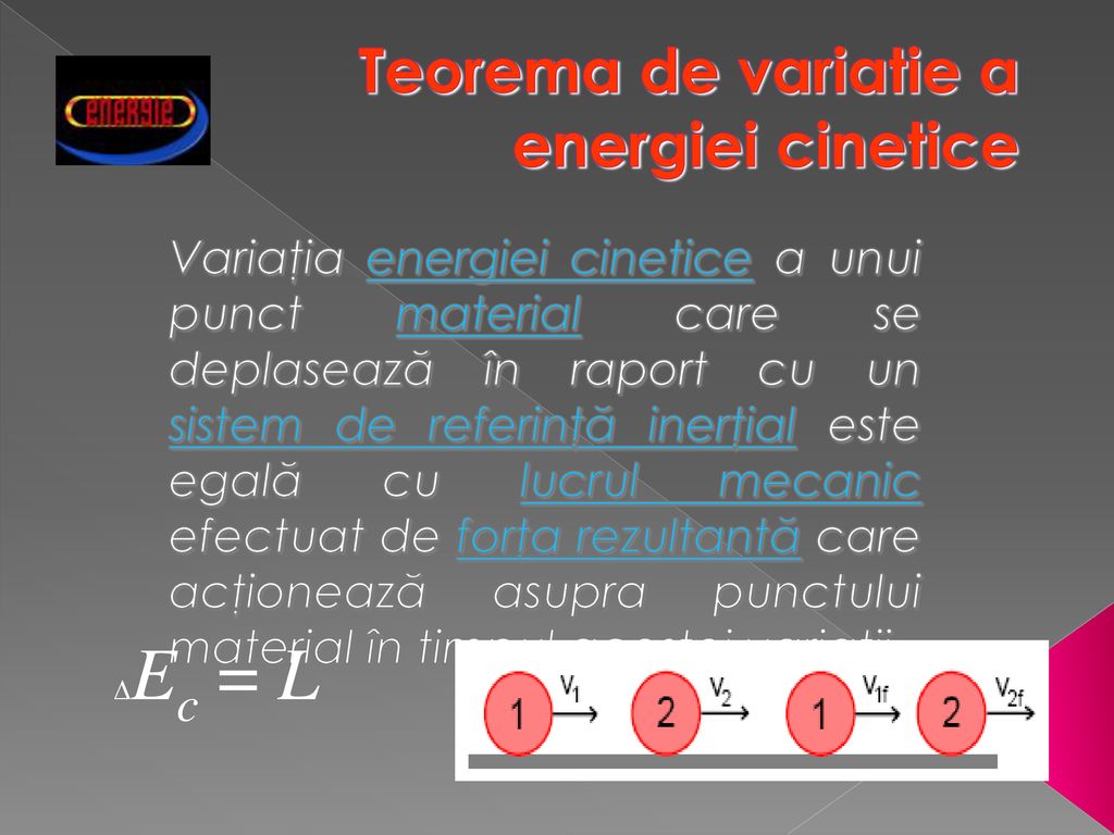 Teorema de variatie a energiei cinetice