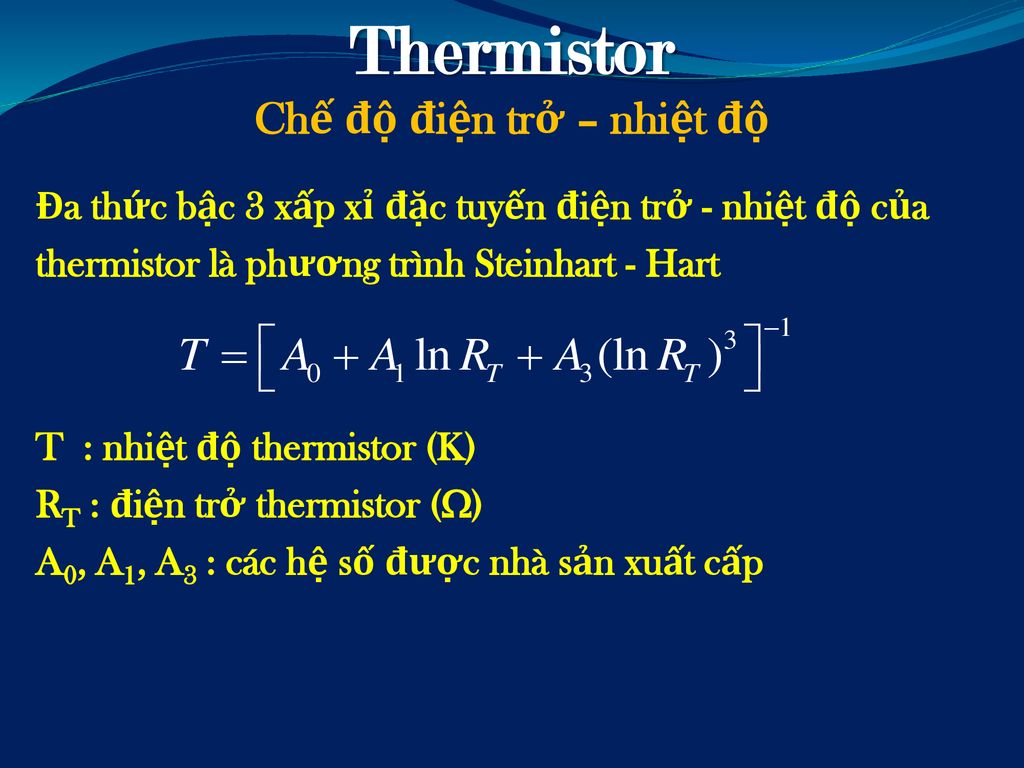 Thermistor Chế độ điện trở – nhiệt độ