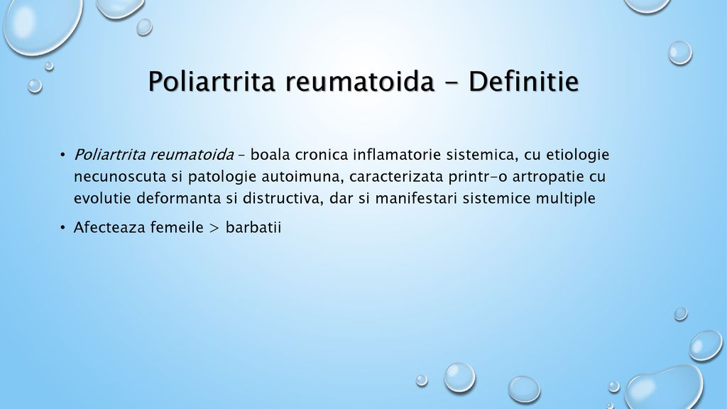 definitie poliartrita reumatoida