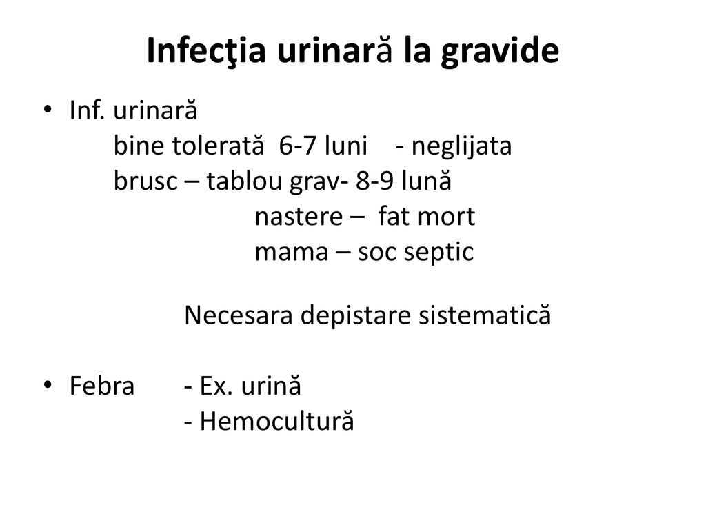Infecţia urinară la gravide