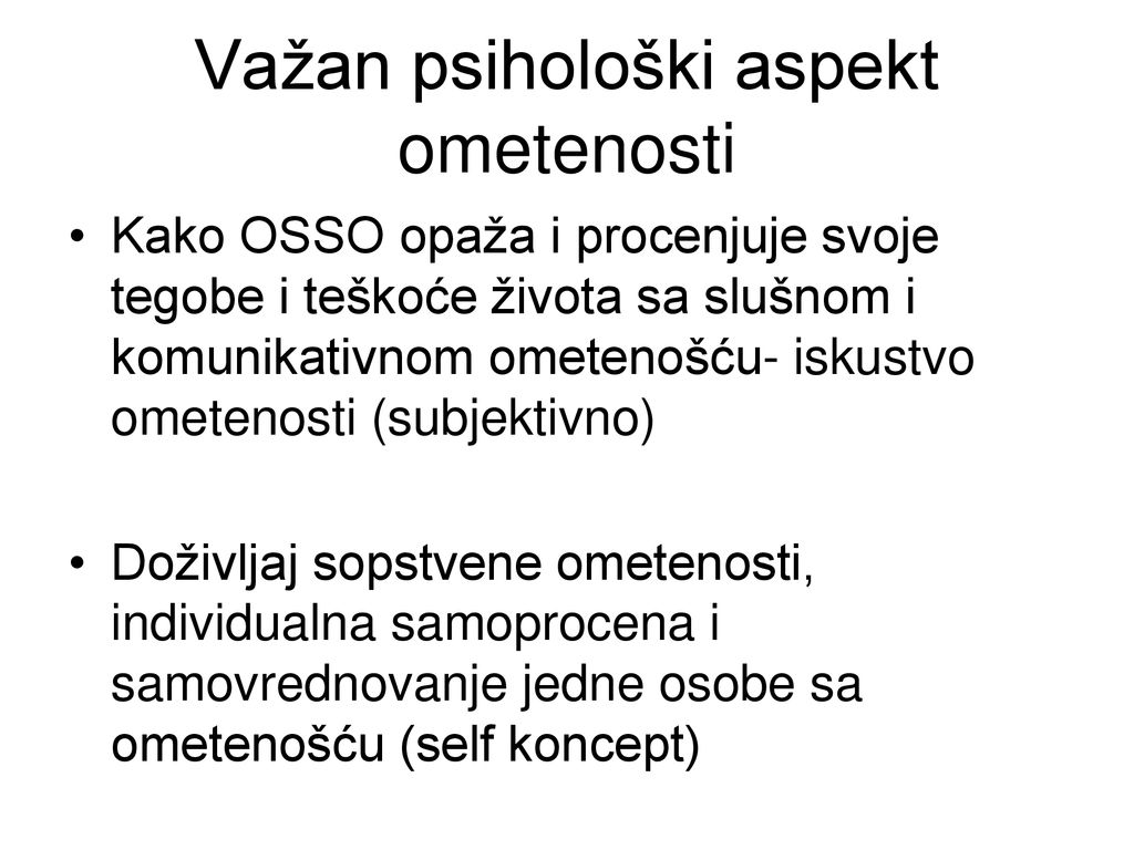 Teorijski Koncepti Slušne Ometenosti - Ppt κατέβασμα