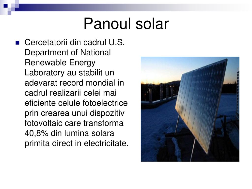 Panoul solar