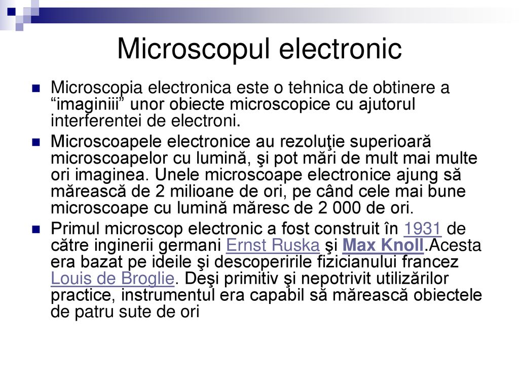 Microscopul electronic