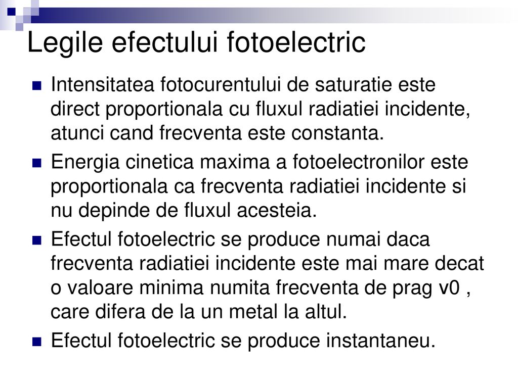 Legile efectului fotoelectric