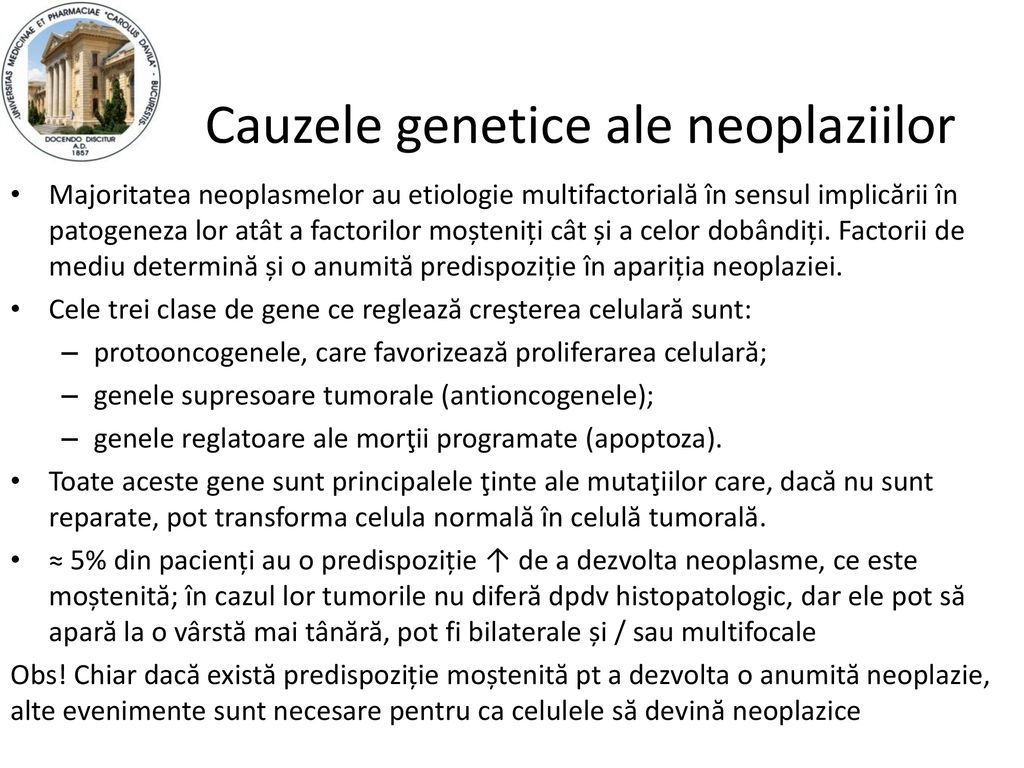 Cauzele genetice ale neoplaziilor