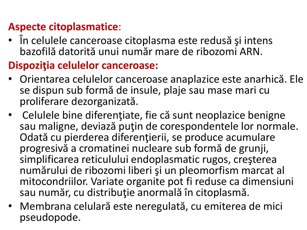 Aspecte citoplasmatice:
