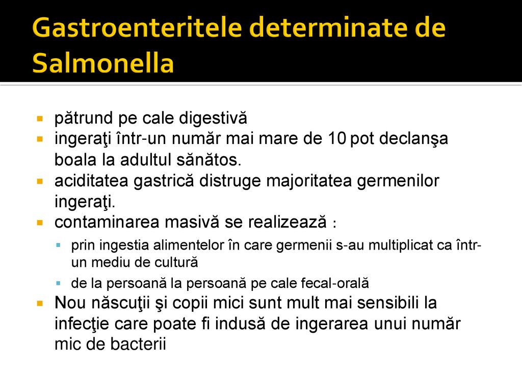 Gastroenteritele determinate de Salmonella