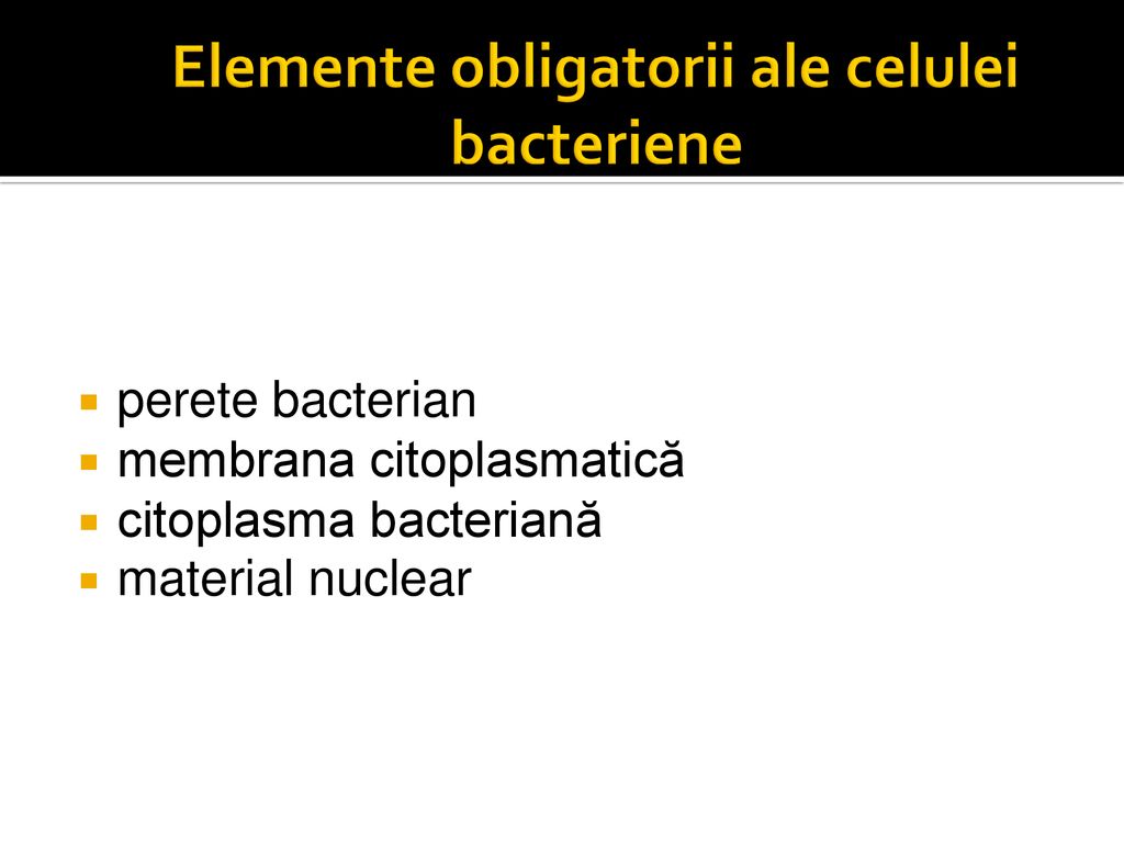 Elemente obligatorii ale celulei bacteriene