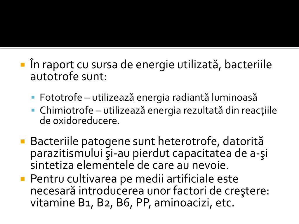 În raport cu sursa de energie utilizată, bacteriile autotrofe sunt: