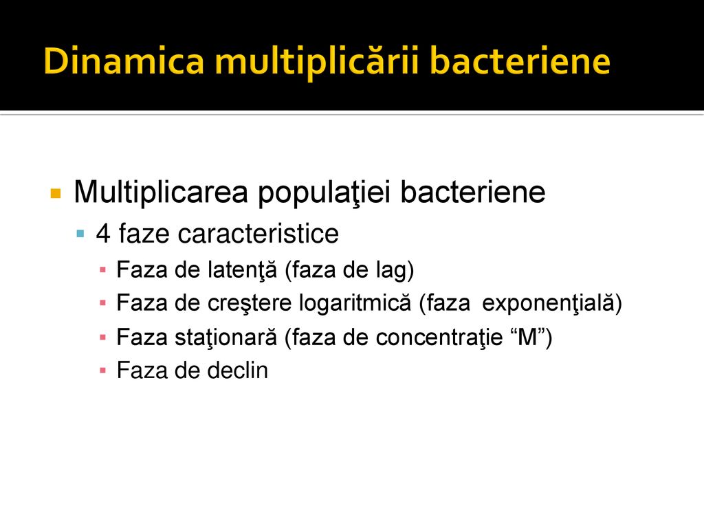 Dinamica multiplicării bacteriene