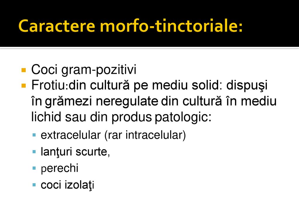 Caractere morfo-tinctoriale: