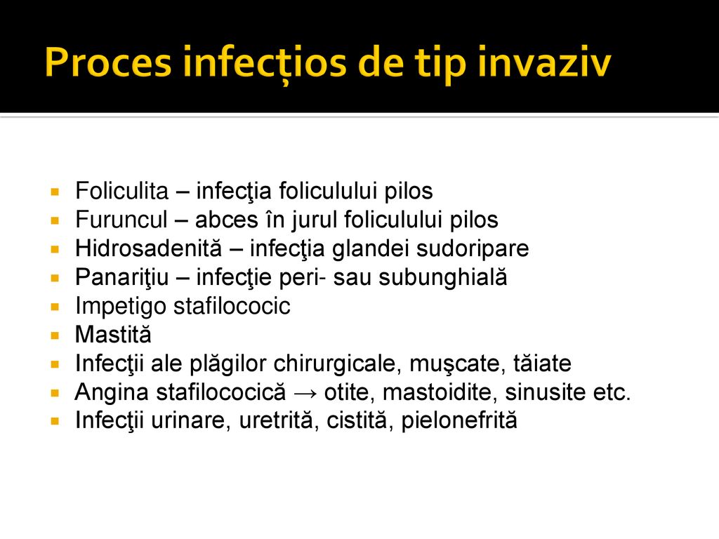 Proces infecţios de tip invaziv