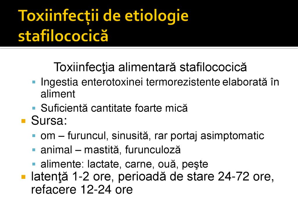 Toxiinfecţii de etiologie stafilococică