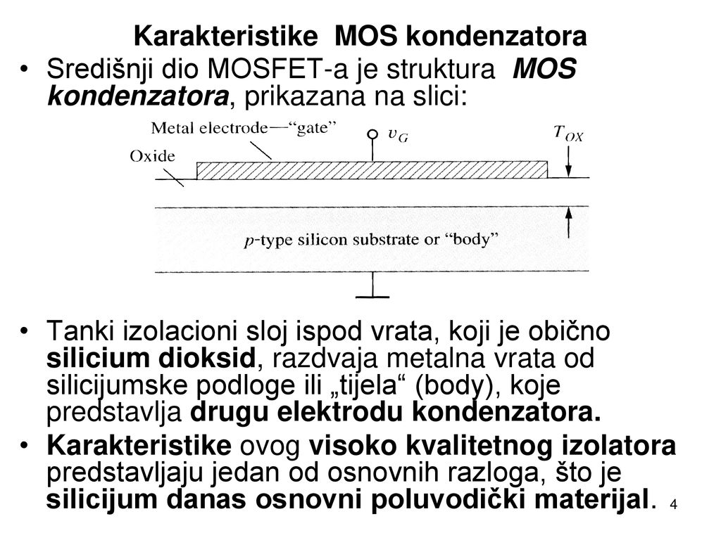 Karakteristike MOS kondenzatora