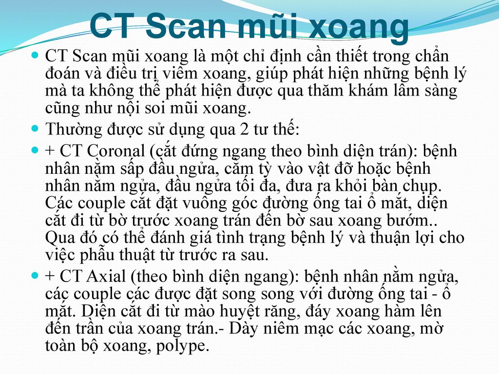 CT Scan mũi xoang
