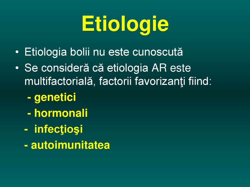 etiologia bolii articulare)