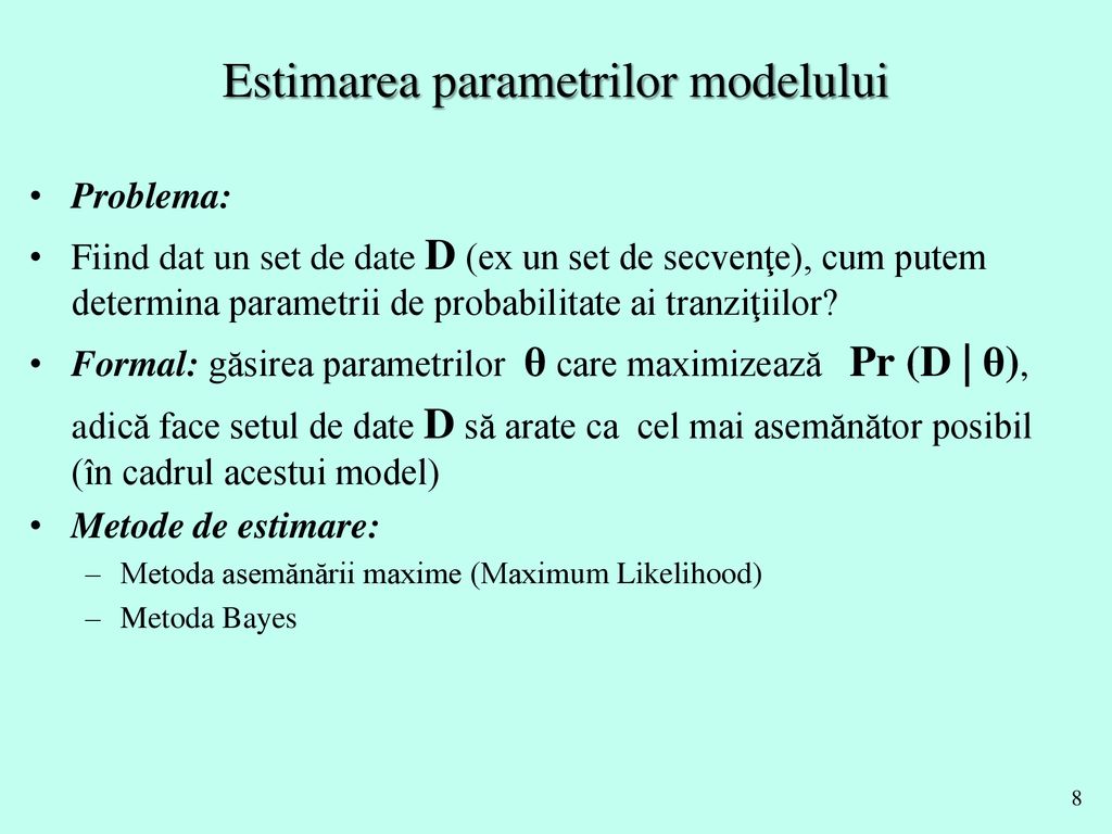 Estimarea parametrilor modelului