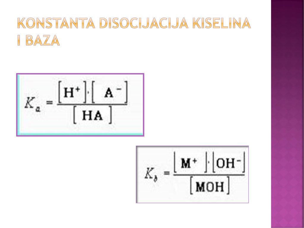 Konstanta disocijacija kiselina i baza