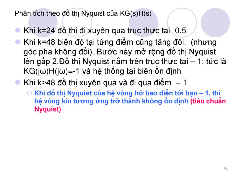 Phân tích theo đồ thị Nyquist của KG(s)H(s)