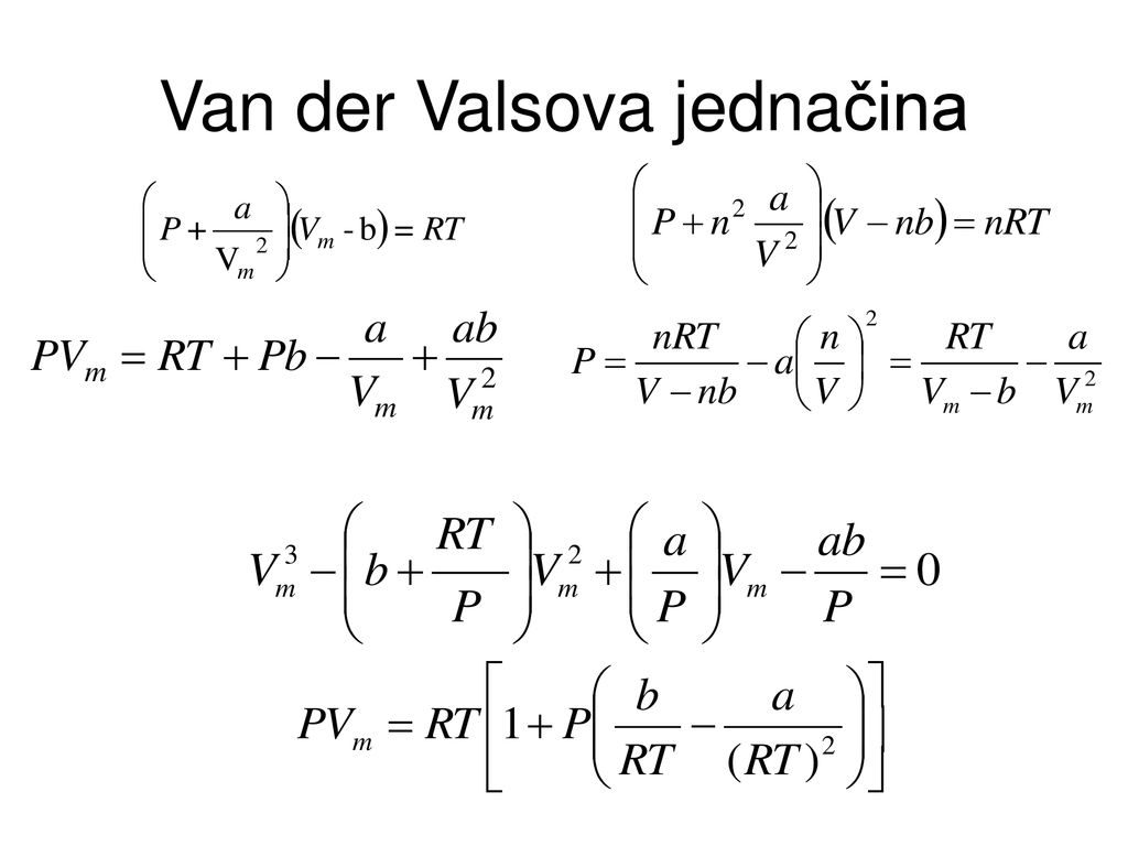 Van der Valsova jednačina
