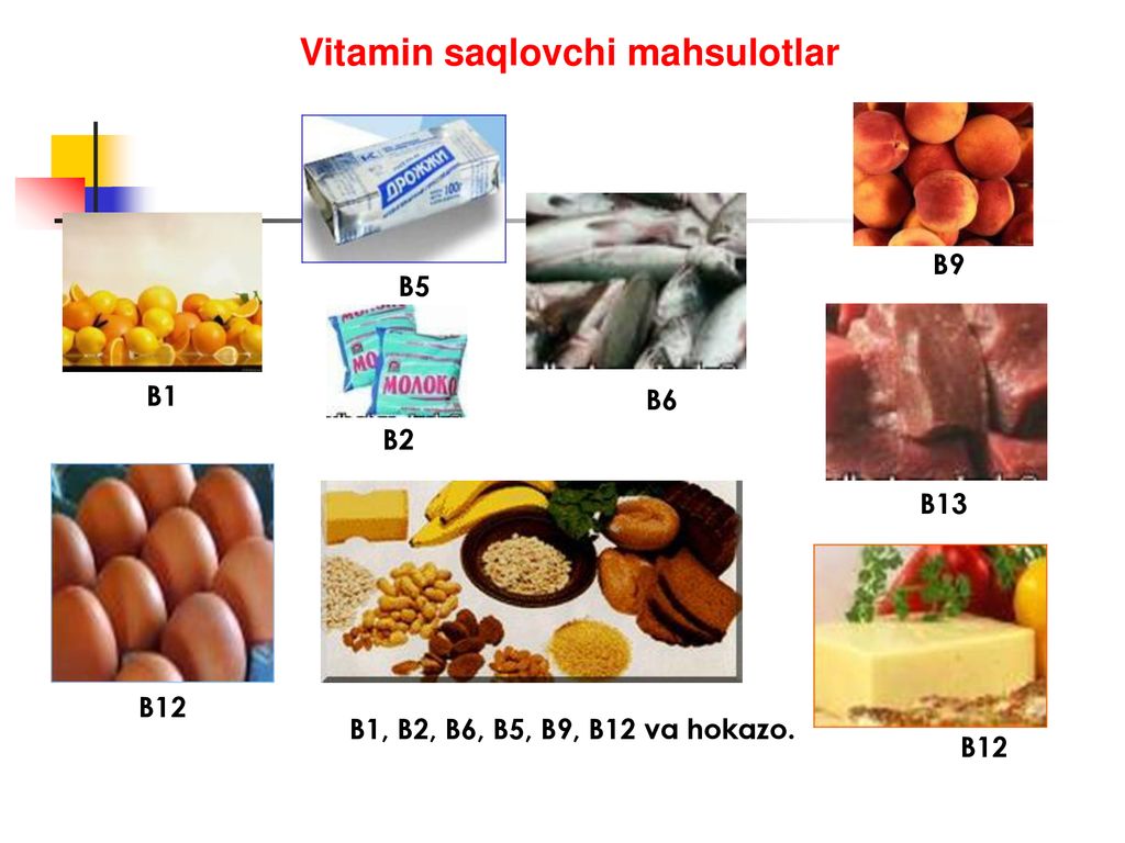 Vitamin saqlovchi mahsulotlar