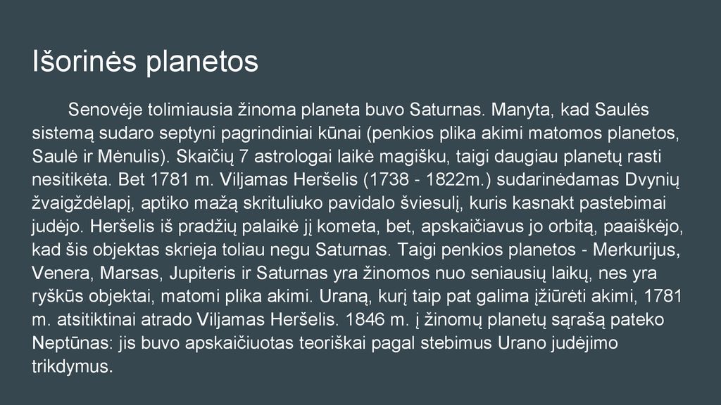 Išorinės planetos