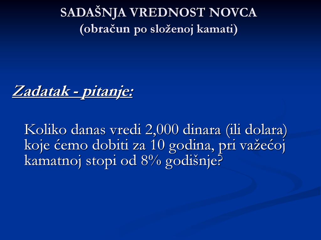 Korporativne Finansije: VREMENSKA VREDNOST NOVCA - Ppt κατέβασμα