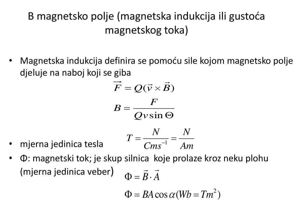 Magnetska indukcija formula