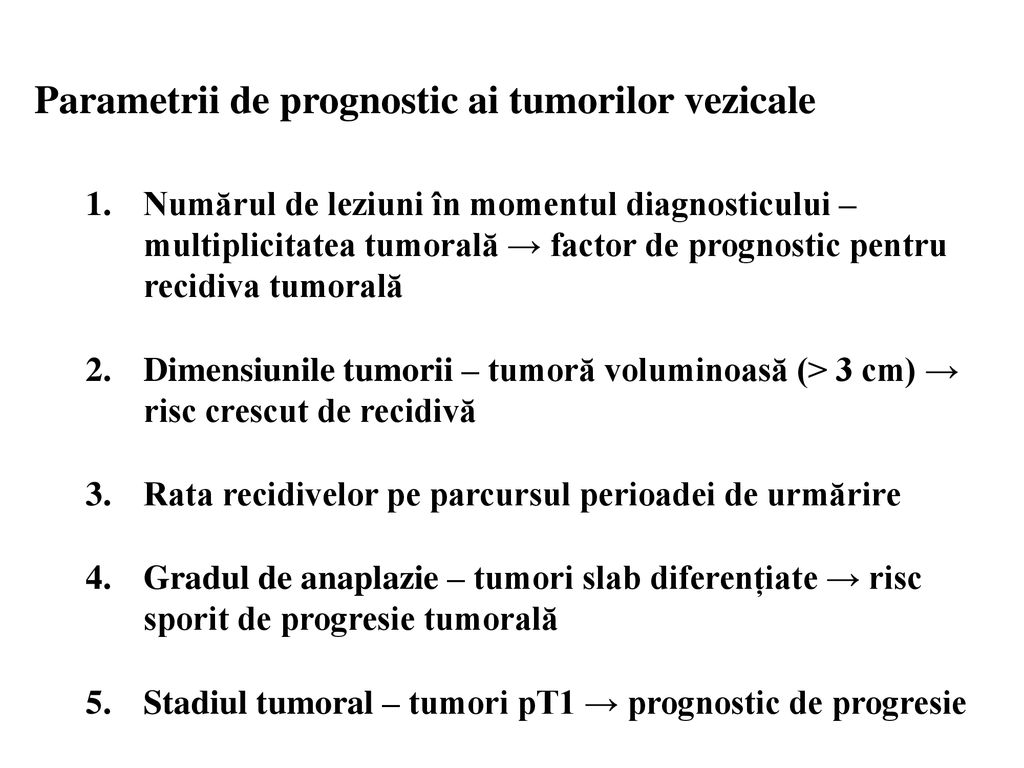 clasificarea tumorilor vezicale