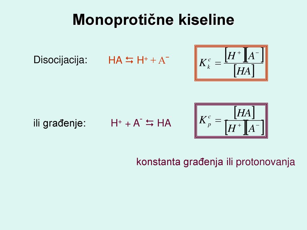 Monoprotične kiseline