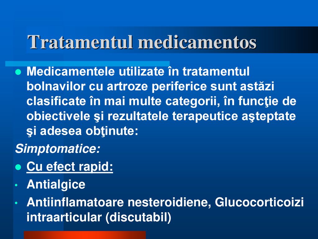 tratament de clasificare a artrozei)