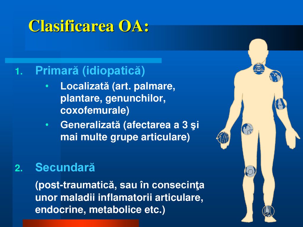 clasificarea inflamatiei articulare)