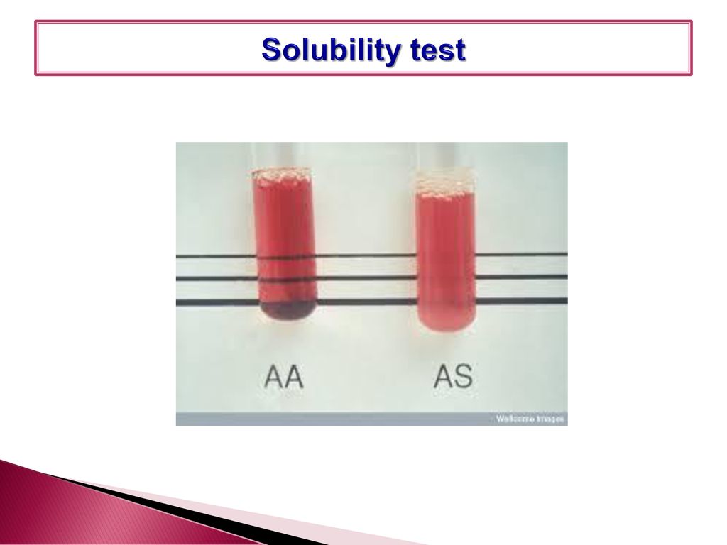 Solubility test