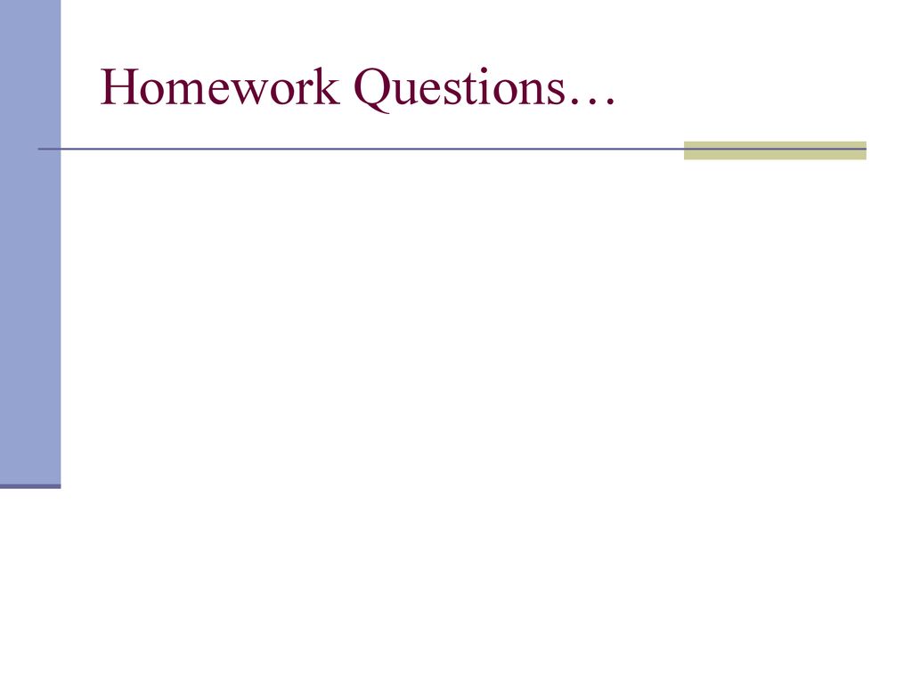 homework questions