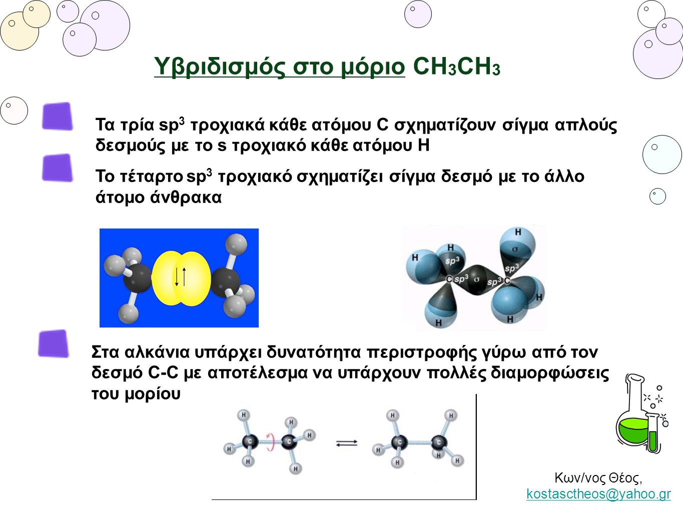 Υβριδισμός στο μόριο CH3CΗ3