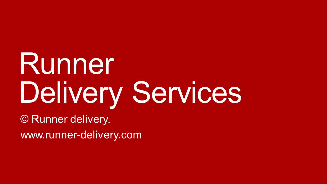 Runner Delivery Services