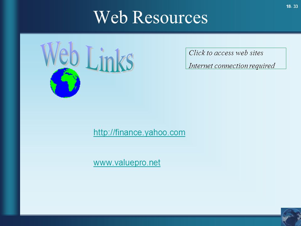 Web Resources Web Links