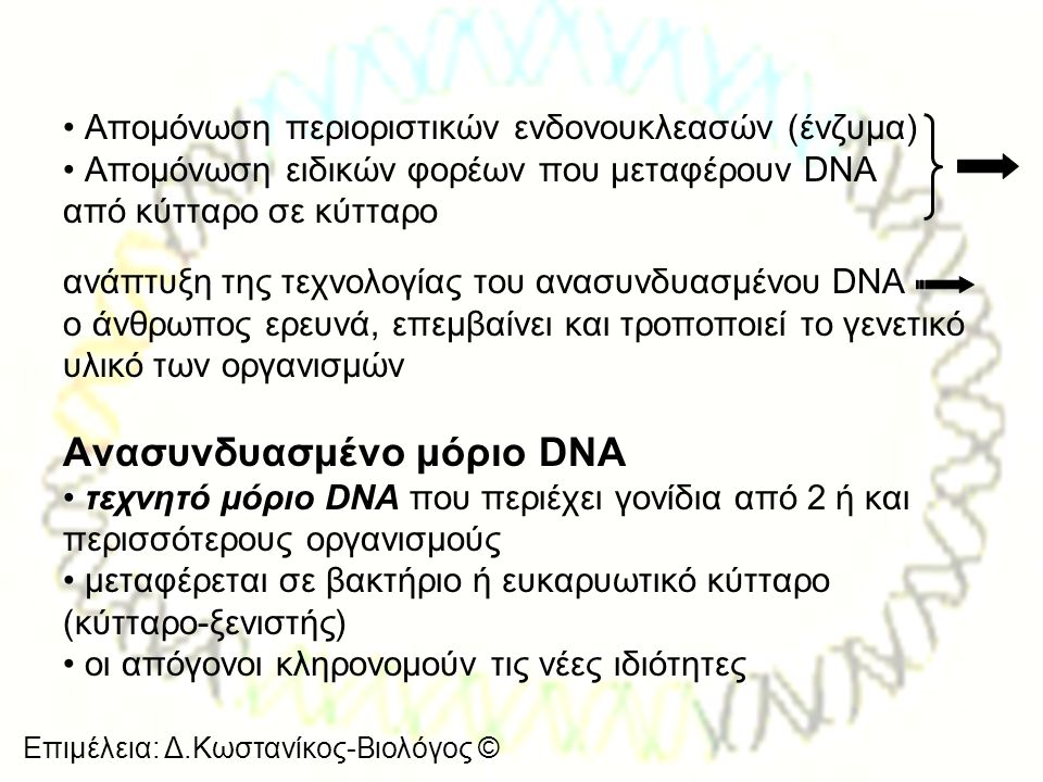 Ανασυνδυασμένο μόριο DNA
