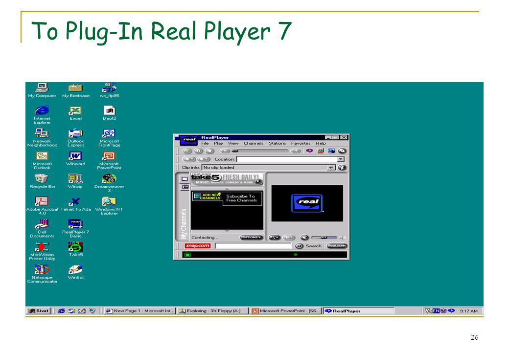 Το Plug-In Real Player 7